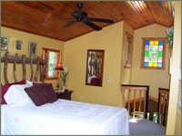 master bedroom in 2 BR cottage